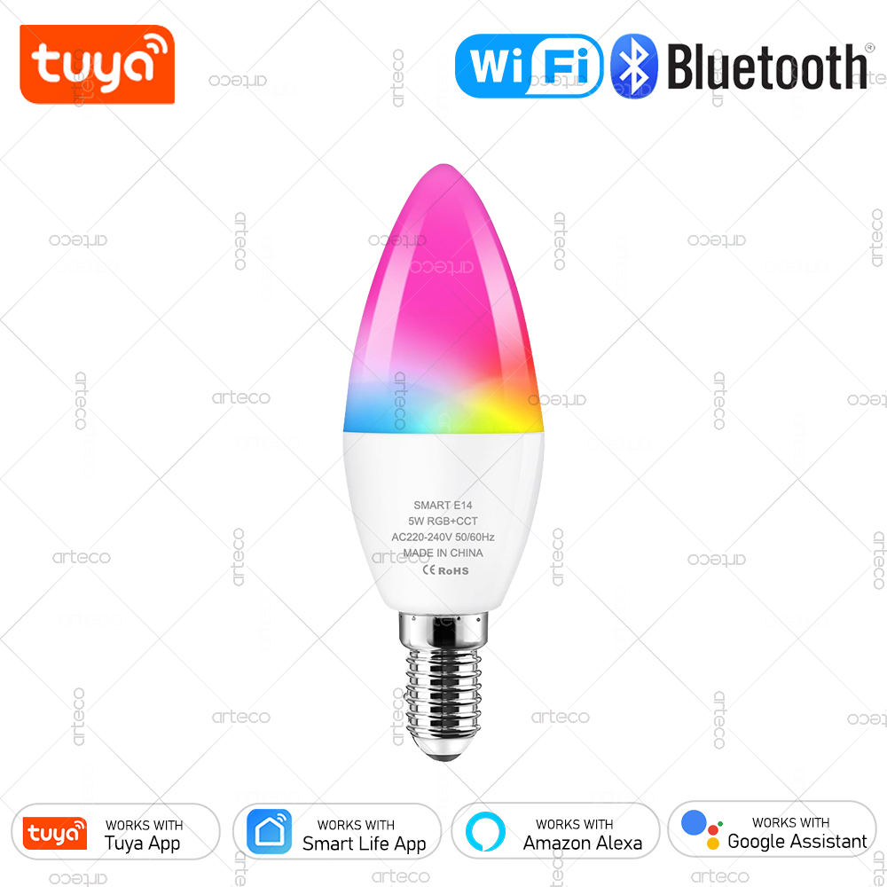 Smart Bulb - Tuya E14 Свеча Лампа Smart Life