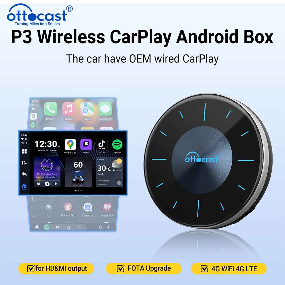 Smart Home Tv - OTTOCAST P3 OttoAibox CarPlay AI Box