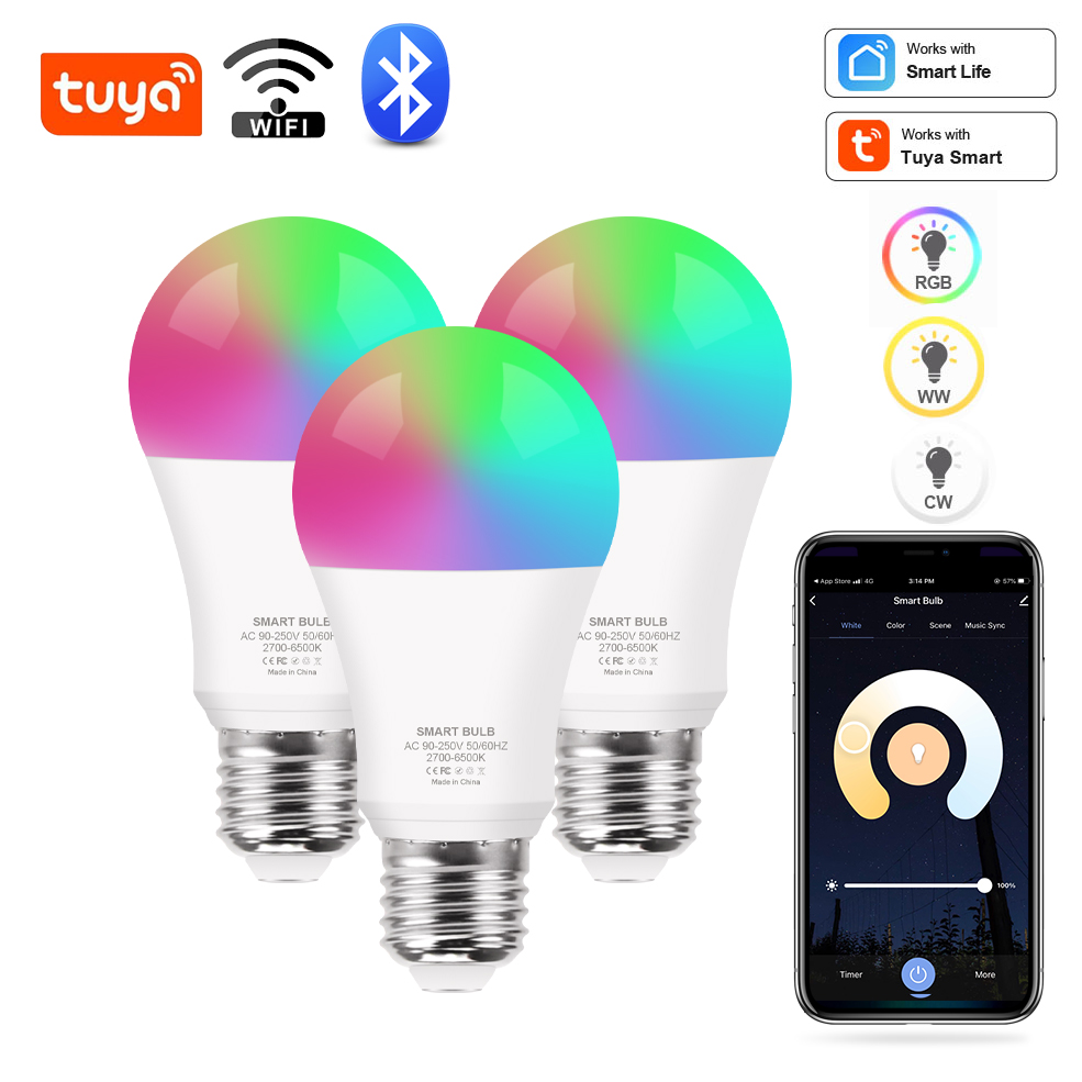 Smart Bulb - Умная лампа Tuya Wi-Fi/Bluetooth Alexa Led