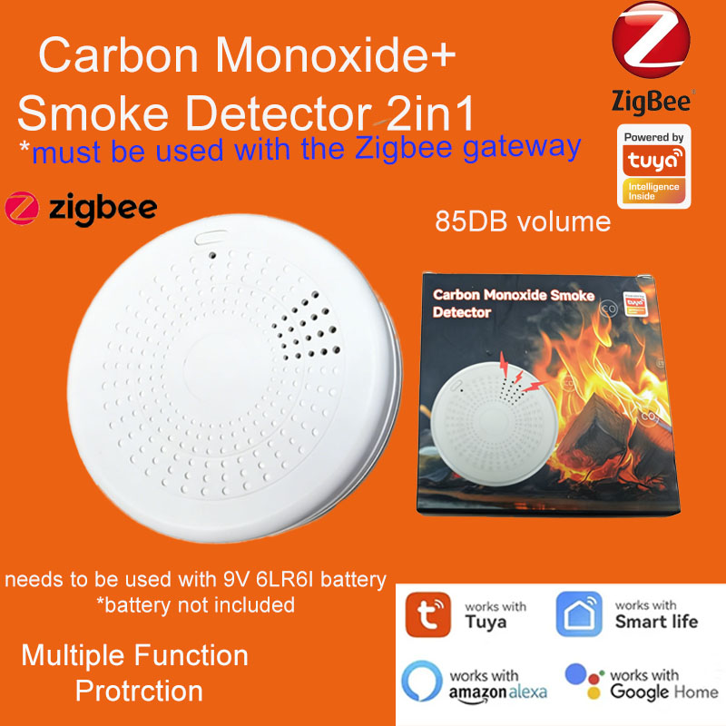Smart Home Mqtt - Детектор дыма 2-в-1 Zigbee CO |