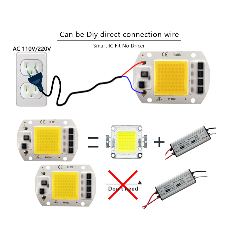 3000K 6000K Φ COB Chip Светоди – обзор и цена Smart Bulb