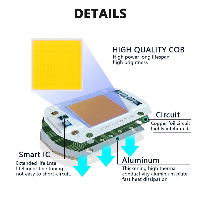3000K 6000K Φ COB Chip Светоди – обзор и цена Smart Bulb