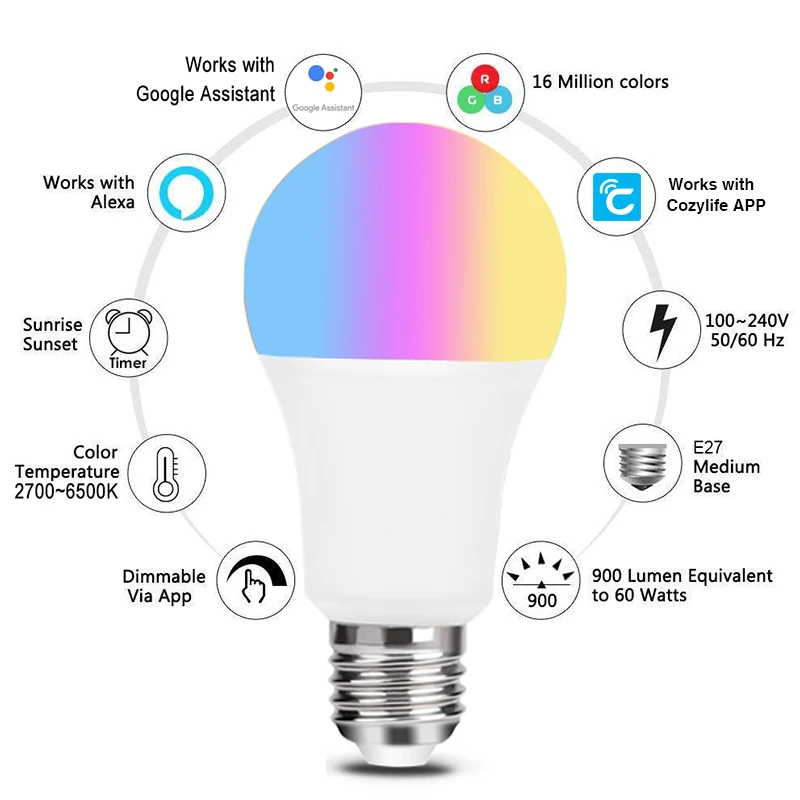 Лампа светодиодная с таймером, – обзор и цена Smart Home Group