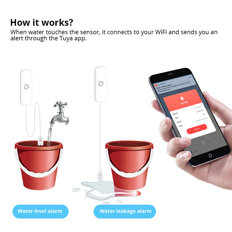 Датчик утечки воды Tuya WiFi,  – обзор и цена Smart Home Project
