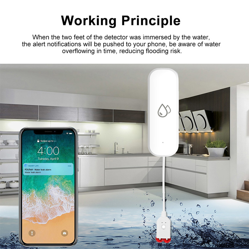 Датчик утечки воды Tuya WiFi,  – обзор и цена Smart Home Project