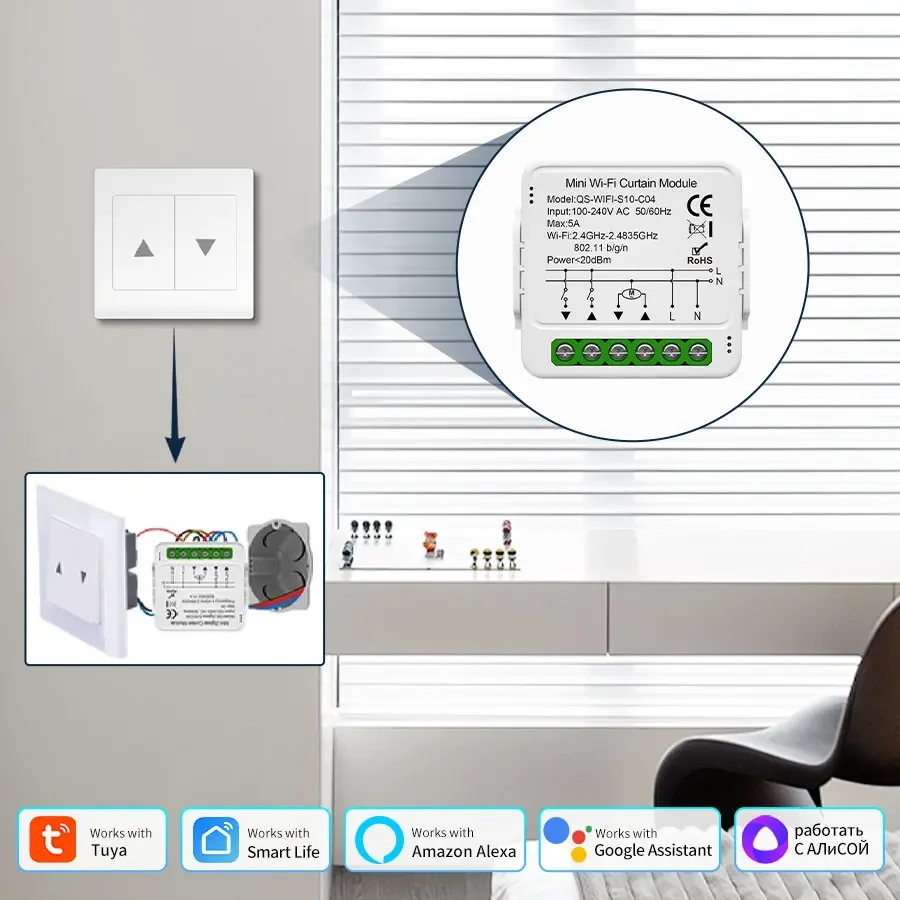 Модуль переключателя штор Tuya – обзор и цена Smart Home Blinds